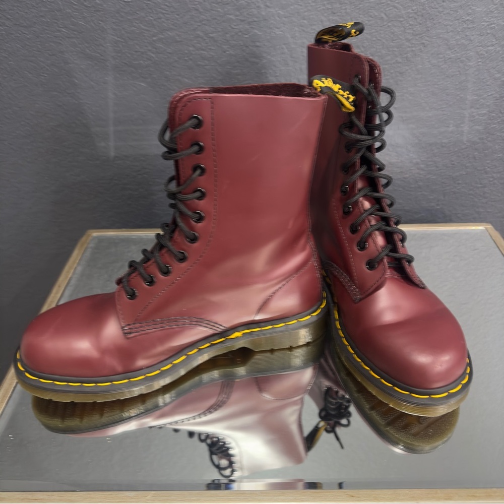 Dr. Doc Marten 10 Hole Burgundy Boots